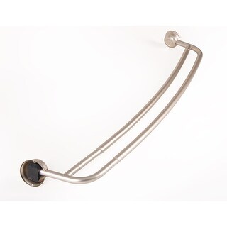 Shop Curved Adjustable Chrome Double Shower Curtain Rod